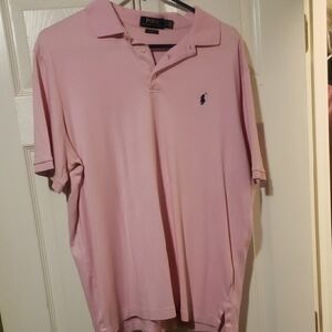Polo by Ralph Lauren Men's Pink Polo Shirt